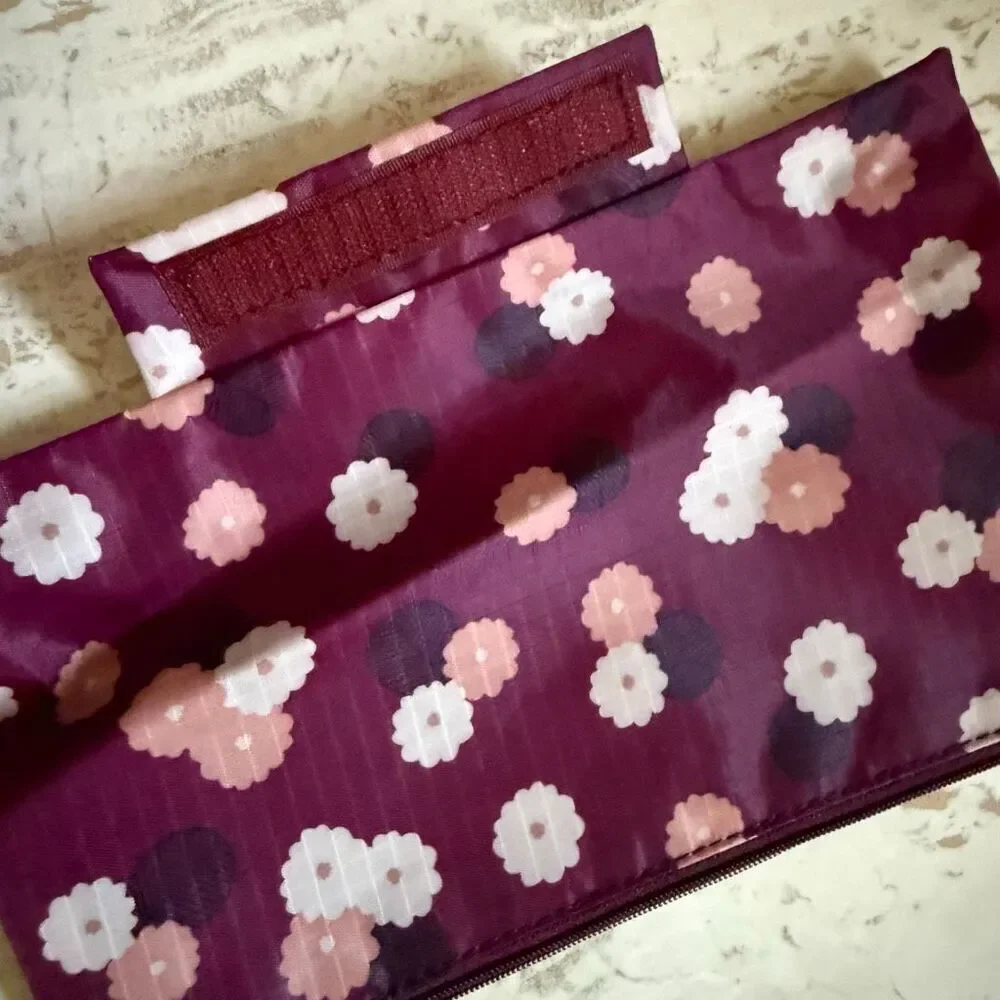 Floral print toiletry & undergarment bags travel packing bags organizers